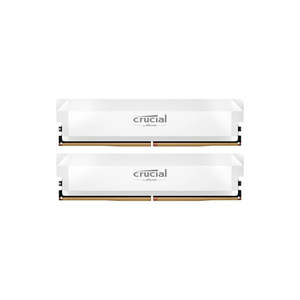 32GB (2x16) Crucial Pro OC 6400mhz CL38 DDR5 DIMM RAM - White