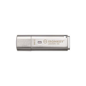 Kingston IronKey Locker+ 50 64GB USB 3.2 Hardware-Encrypted Flash Drive