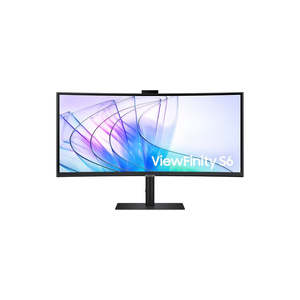Monitors: Samsung ViewFinity S65VC 34" Curved Ultrawide UWQHD Business Monitor with Webcam