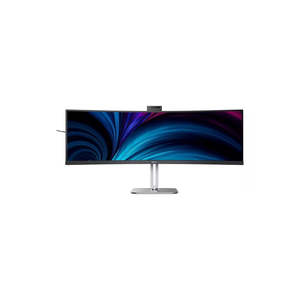 Monitors: Philips 49B2U5900CH 49" Curved Ultrawide USB-C Docking Monitor with Built-in Camera