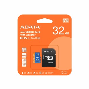 Microsd Cards: ADATA Premier 32GB microSD A1 V10 Card with Adapter