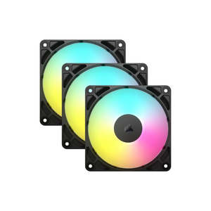 Case Fans: Corsair RS120 ARGB Black 120mm ARGB Fan Triple Pack