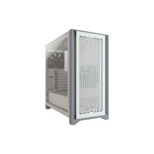 Atx Case: Corsair 4000D Airflow White ATX MidTower Tempered Glass Gaming Case