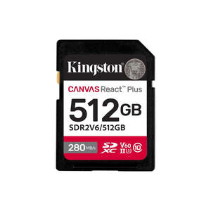 Microsd Cards: Kingston Canvas React Plus 512GB UHS-II V60 SDXC Card