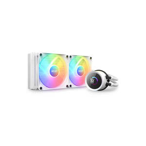 Liquid Cooling: NZXT Kraken 240 RGB White 240mm AIO Liquid Cooler w/ LCD Display