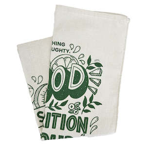 All: "Good Nutrition Is Our Mission" Cotton Tea Towel