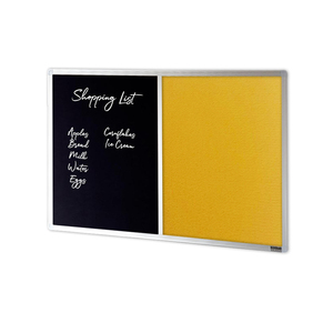 Products: COMBIBOARD Chalkboard + Brushed Fabric Aluminium Frame