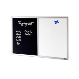 COMBIBOARD Whiteboard + Chalkboard Aluminium Frame