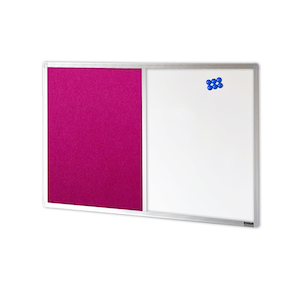 COMBIBOARD Whiteboard + Premium Fabric Aluminium Frame
