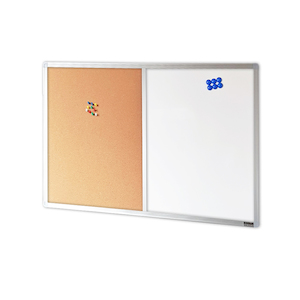 COMBIBOARD Whiteboard + Corkboard Aluminium Frame