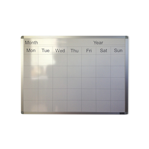 Products: MONTHLY PLANNER Magnetic Whiteboard 600 x 800mm PORCELAIN