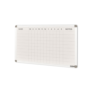 Products: STAFF INDICATOR WHITEBOARD 10 Names 400 x 600mm PORCELAIN