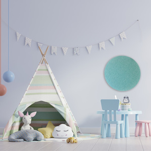 Products: ROUND POLYESTER PINBOARD 600mm Atlantic