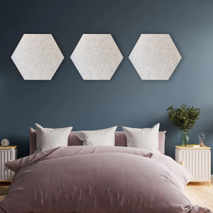 Products: HEXAGON POLYESTER PINBOARD 600x520mm Marble 1pc