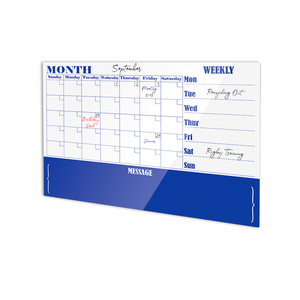 MONTHLY PLANNER Magnetic Glassboard 1200 x 900mm