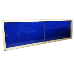 Products: INDOOR LOCKABLE NOTICEBOARD with acrylic sliding doors & timber frame