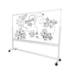 PORCELAIN WHITEBOARD + PIVOTING MOBILE STAND Double Sided