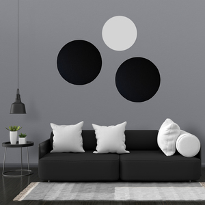 ROUND STANDARD FABRIC PINBOARD Frameless 600mm