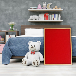 PINBOARD Wood Frame Brushed Fabric