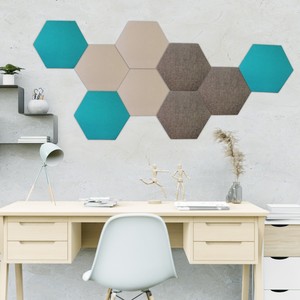 Products: HEXAGON PINBOARD Pack of 6 (same colour) Premium Fabric