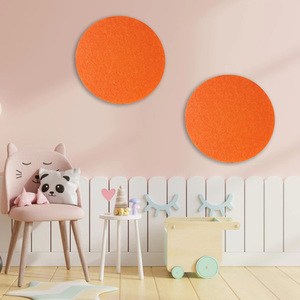 ROUND POLYESTER PINBOARD 600mm Orange