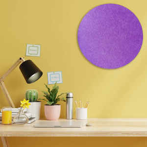 ROUND POLYESTER PINBOARD 600mm Purple