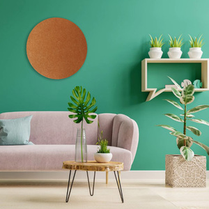 ROUND POLYESTER PINBOARD 600mm Terracotta