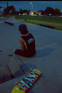 Mens T Shirts: Black- Smoko singlet