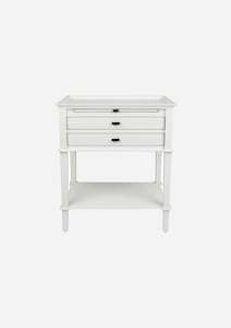 Side Tables: Penrose Bedside Table | White