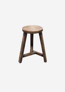 Ottomans Stools: Clare Black Antique Stool