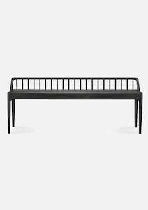 Bench Seats: Oak Spindle Bench Seat - Black
