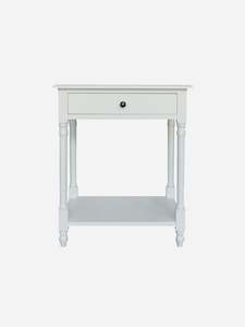 Chloe White Bedside Table