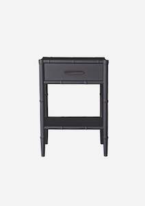 Bedside Tables: Freya Black Bedside | 1 Drawer