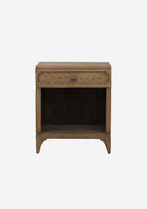 Bedside Tables: Marise Carved Bedside Table