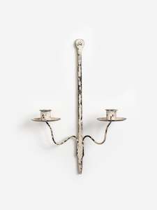 Candle Holders Hurricanes: Winter White Sconce