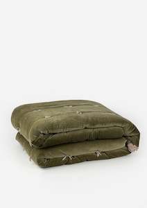 Comforters Coverlets: Olive Velvet Eiderdown