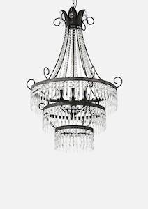 Chandeliers: Diana 6 Light Cut Glass Chandelier