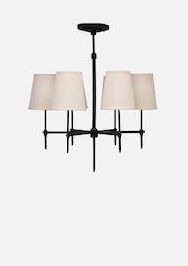 Chandeliers: New York  6 Light Chandelier with Shades