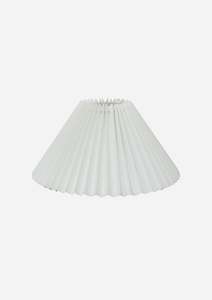 Lamp Shades: White Pleated Shade