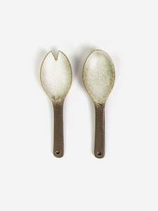 Cutlery Servers: Dusk Stoneware Salad Server Set