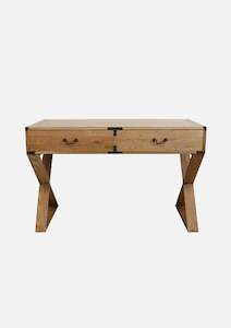 Office Desks: Campaign Oak Desk