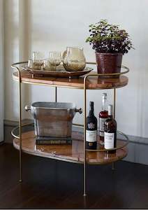Bar Carts Trolleys: Flinders Gold Trolley