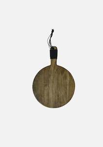 Bread Cheese Boards: Mini Round Board - Grey Wash