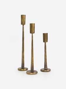 Candle Holders Hurricanes: Dante Brass Candle Holder