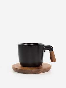 Drinkware: Black Teacup