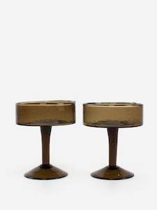 Drinkware: Hand Blown Coupe Glass Set