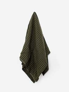 Sage Check Tea Towel