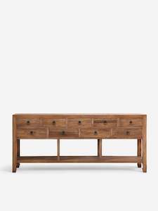 Consoles Sideboards: Miguel 9 Drawer Sideboard - Natural
