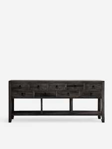 Consoles Sideboards: Miguel 9 Drawer Sideboard - Black