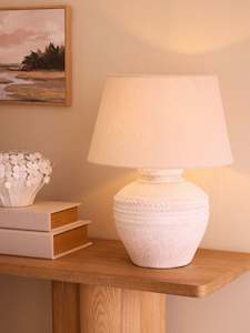 Table Lamps: Easton Cream Table Lamp